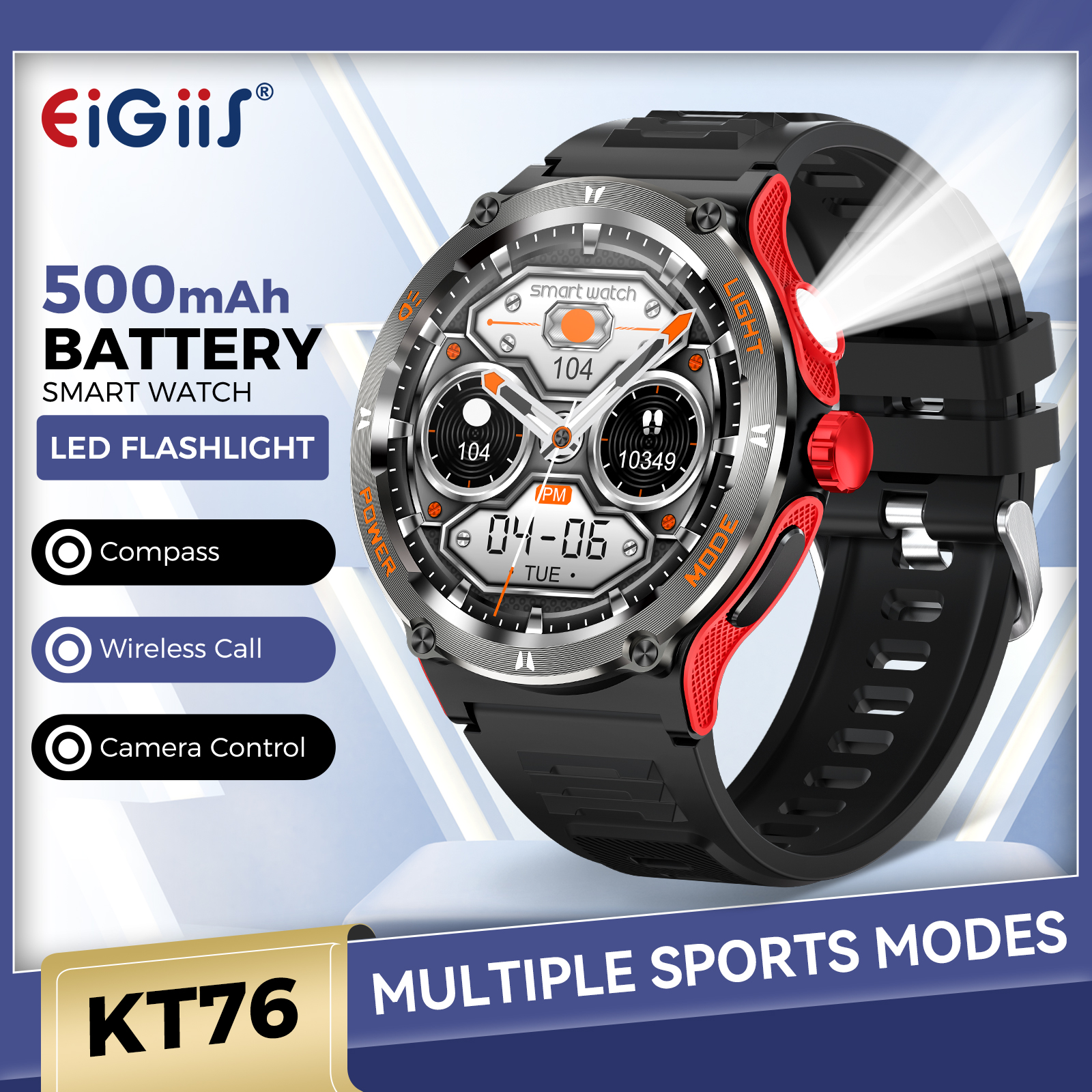 Compass Lensatic - EIGIIS Smart Watch 3ATM Waterproof 1.53