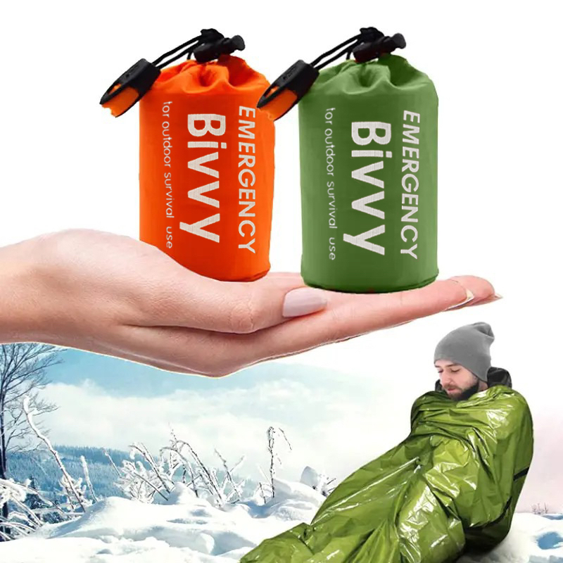 Emergency Mylar Tent - For Camping Hiking Emergency Sleeping Bag