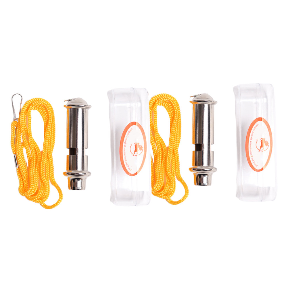 Emergency Whistle Loud - 2Pcs Survival Emergency Whistles Stainless Steel