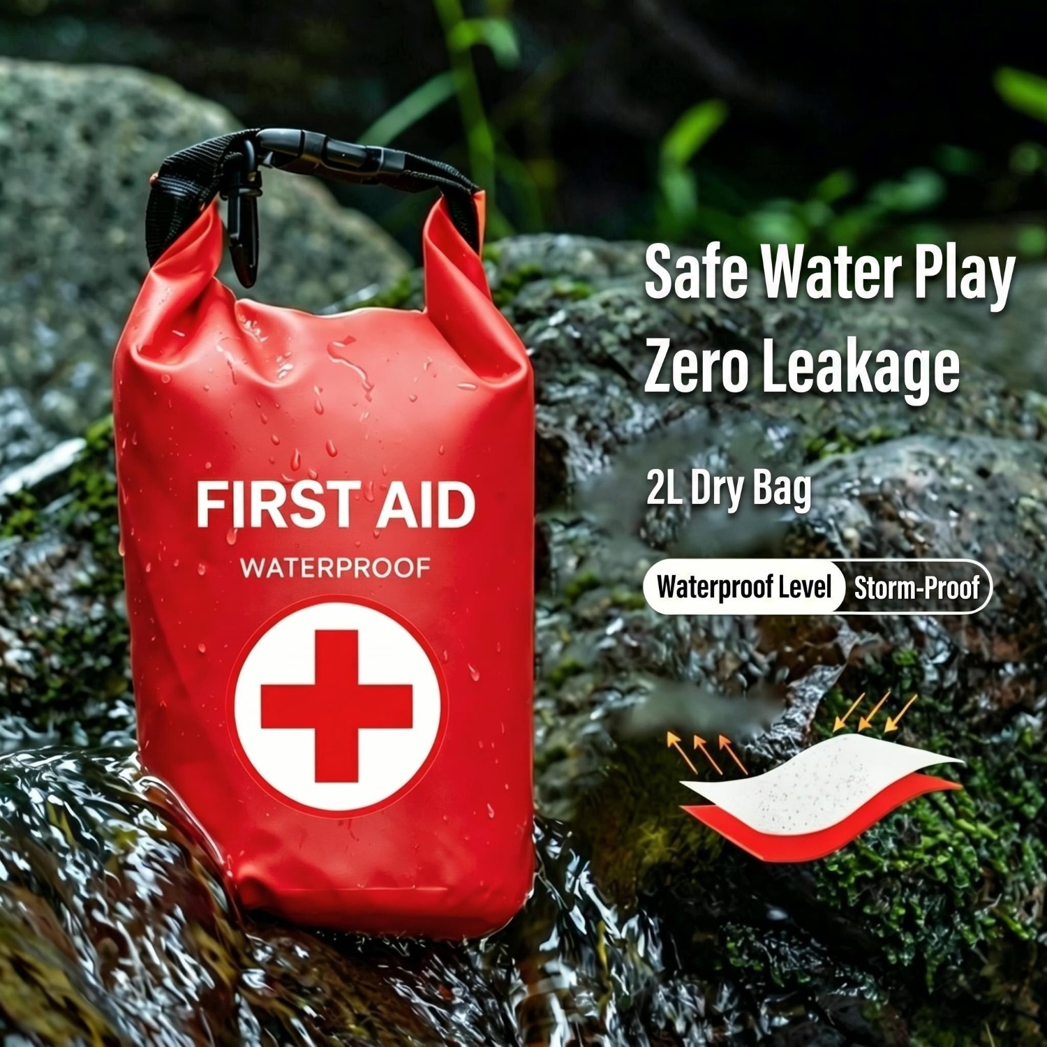 Bivy Bag Emergency - 2L Waterproof First Aid Bag Roll