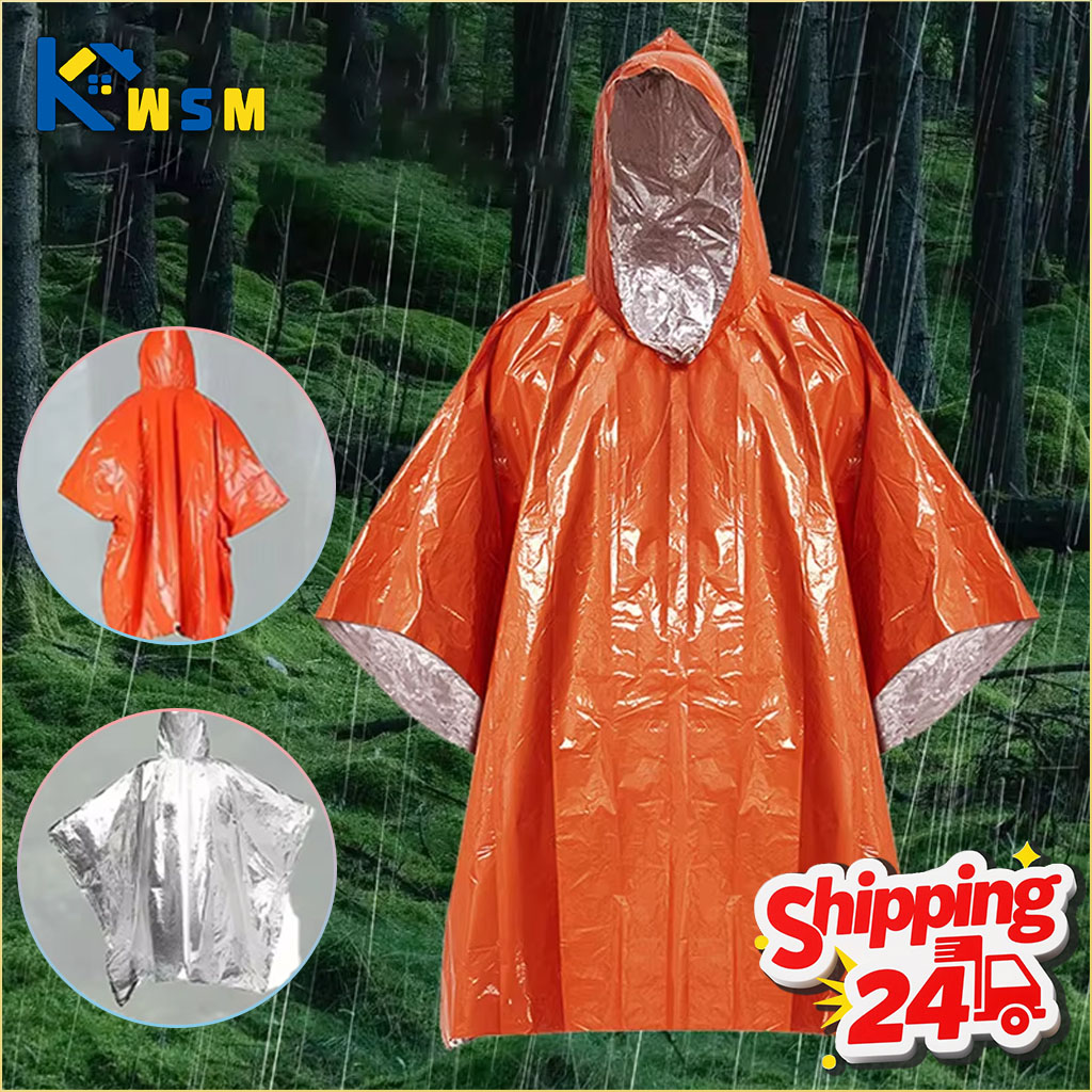 Survival Blanket Reflective - 1-10PCS Emergency Blanket Poncho Waterproof Windproof