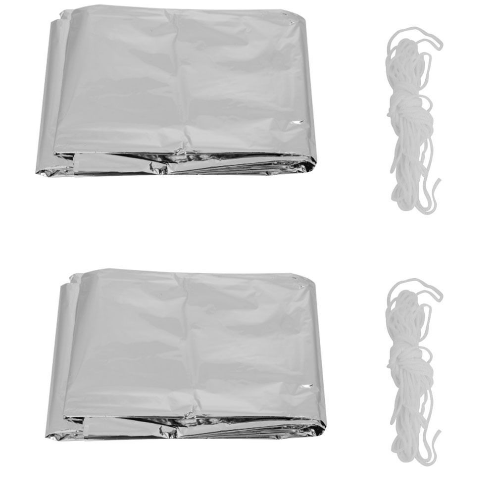 2 Pcs Durable Reflective Emerg - Survival Blanket Reflective 评论和价格