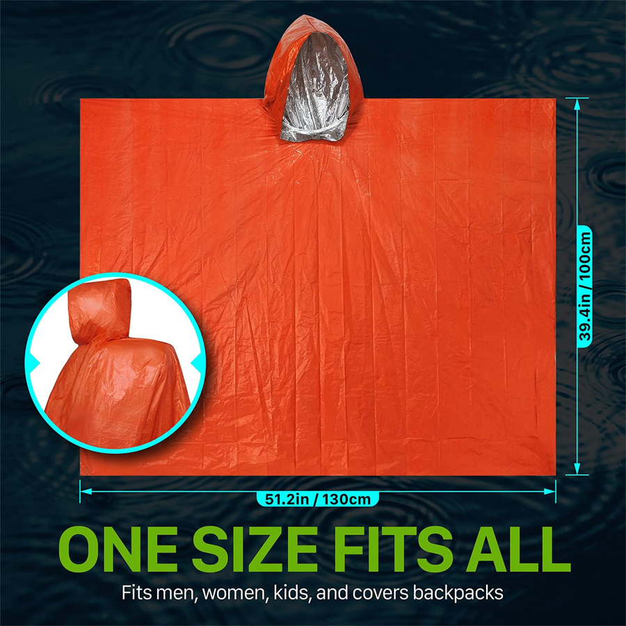 3/5-Pack Emergency Poncho Set  - Emergency Poncho Rain 评论和价格