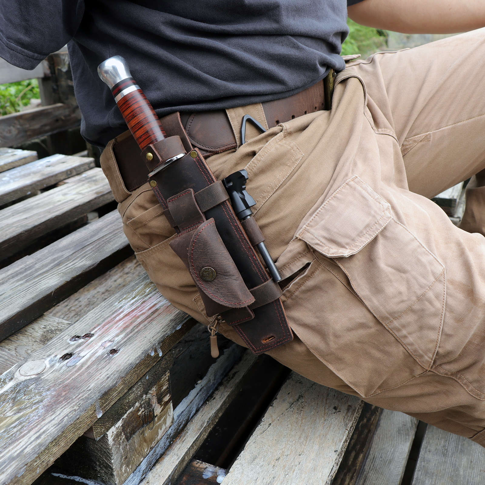 Tourbon Camping Leather thKnif - Bushcraft Knife Fixed 评论和价格