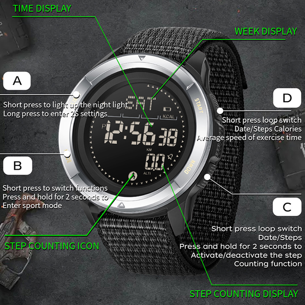 SANDA Brand Electronic Watches - Compass Lensatic 评论和价格