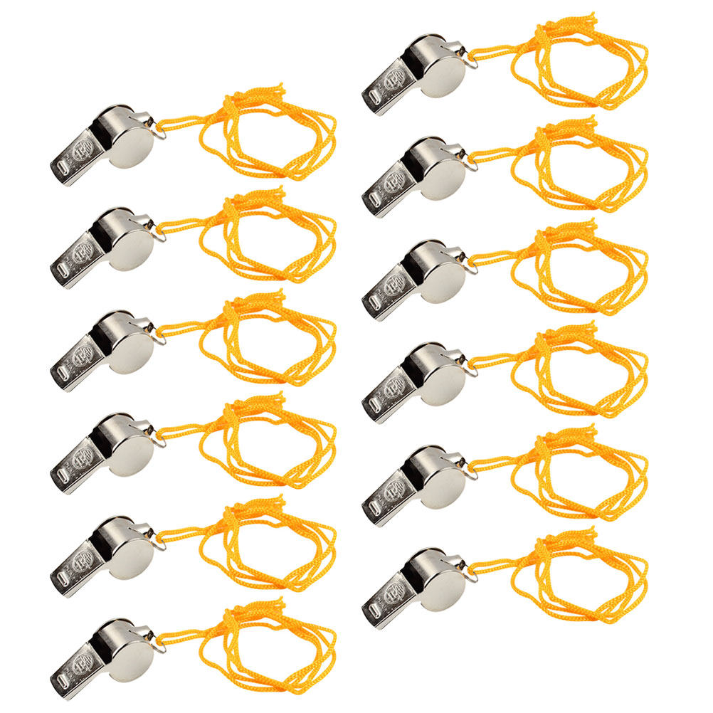 12Pcs Premium Metal Whistle Lo - Emergency Whistle Loud 评论和价格