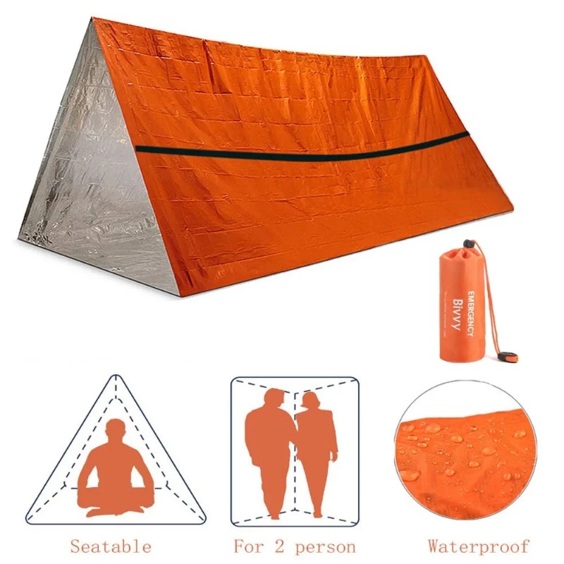 2 Person Emergency Shelter Biv - Emergency Mylar Tent 评论和价格