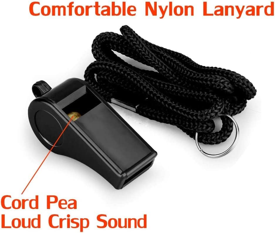 Whistles with Lanyard for Refe - Emergency Whistle Loud 评论和价格