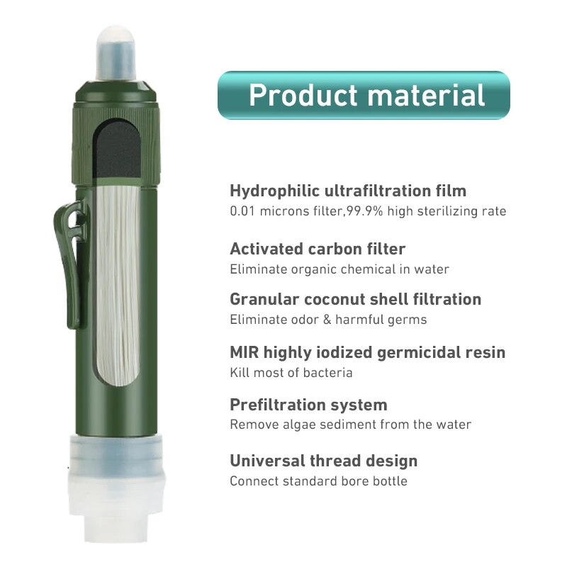 Outdoor Mini Filter Straw Set  - Water Purification Straw 评论和价格