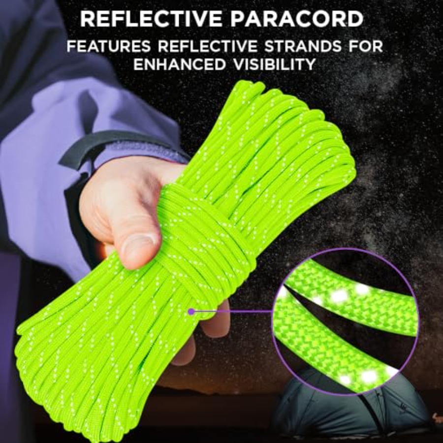 Reflective Paracord Rope 1000  - Para Cord 1000Ft 评论和价格