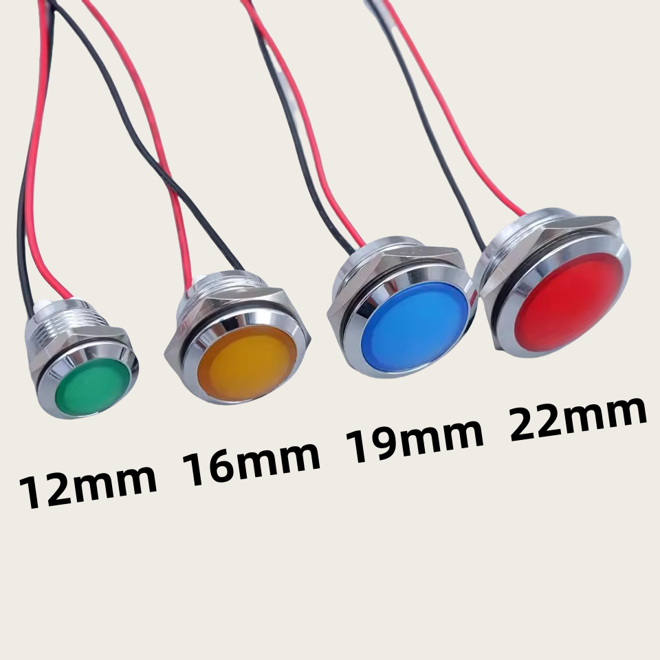 12mm 16mm 19mm 22mm Metal LED  - Signal Panel Orange 评论和价格