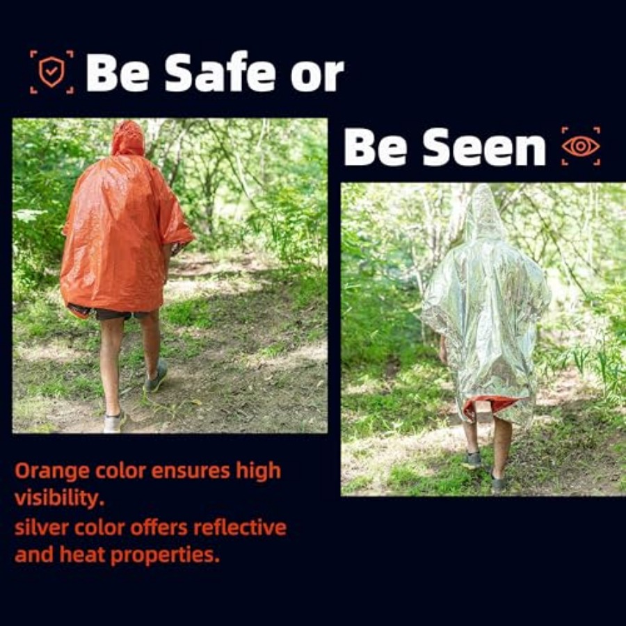 Thickened Emergency Rain Ponch - Emergency Poncho Rain 评论和价格