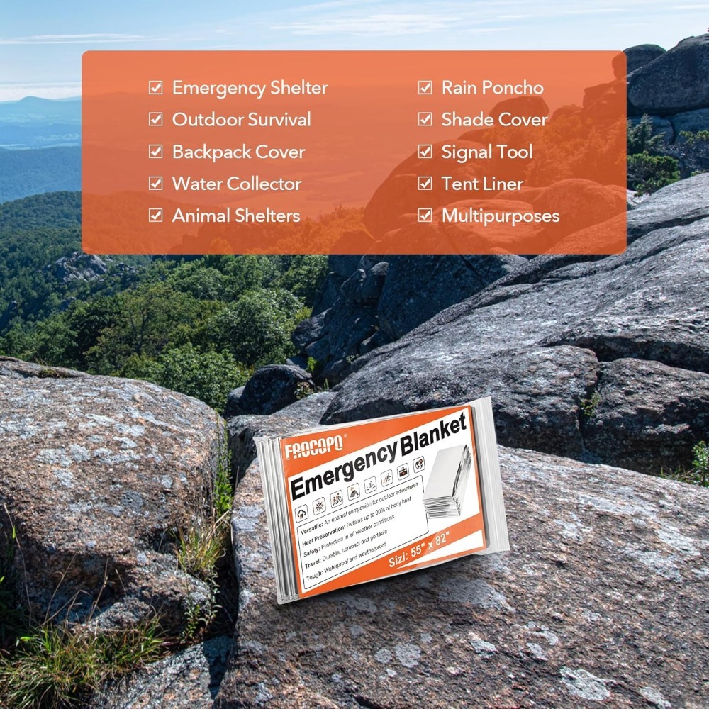6 Pack Emergency Mylar Blanket - Survival Blanket Reflective 评论和价格