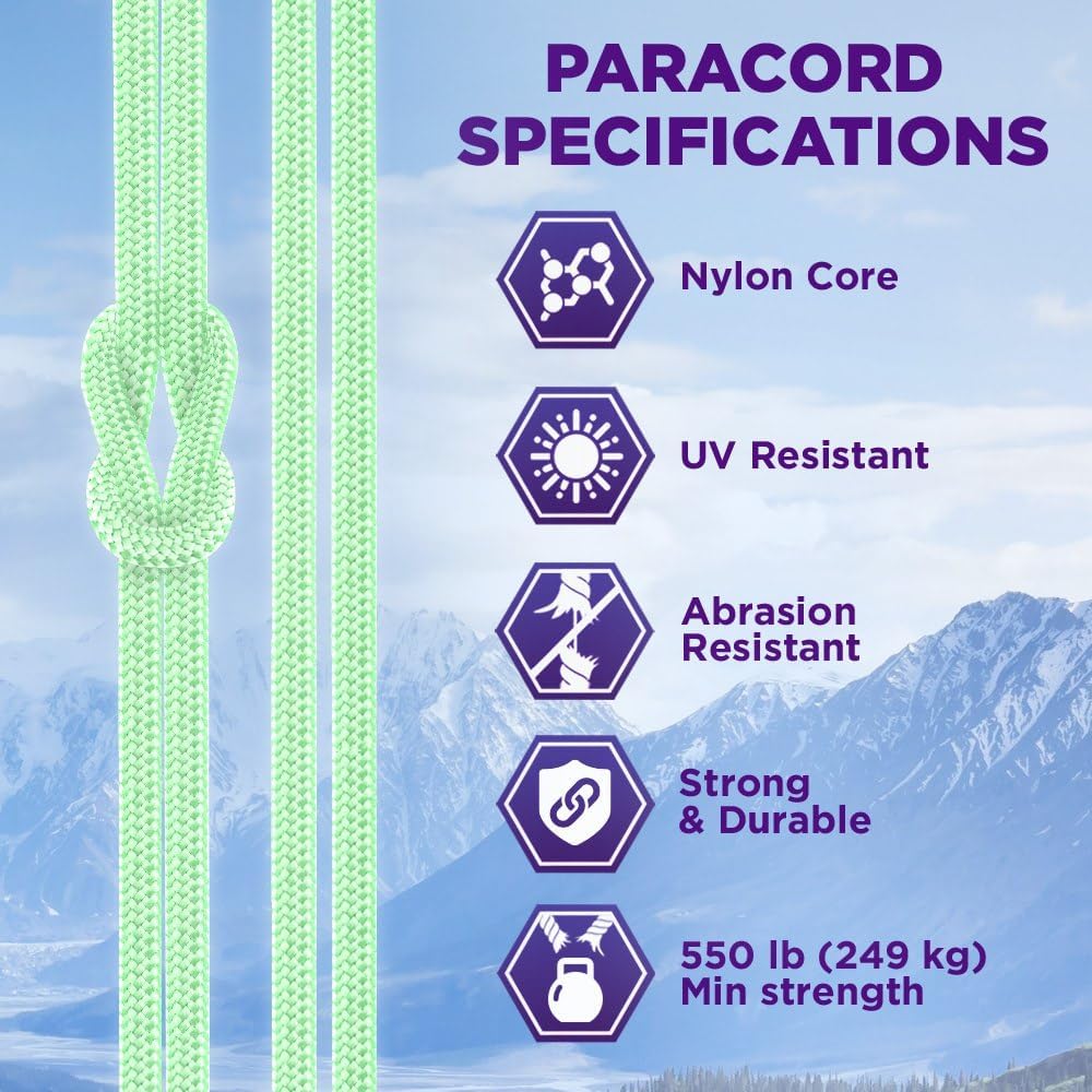 Reflective Paracord Rope 1000f - Para Cord 1000Ft 评论和价格