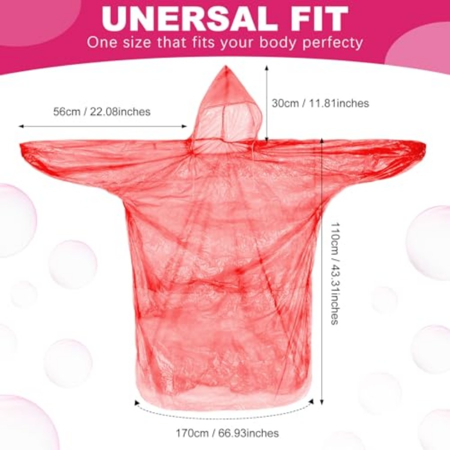 Handepo 100 Pack of Adult Rain - Emergency Poncho Rain 评论和价格