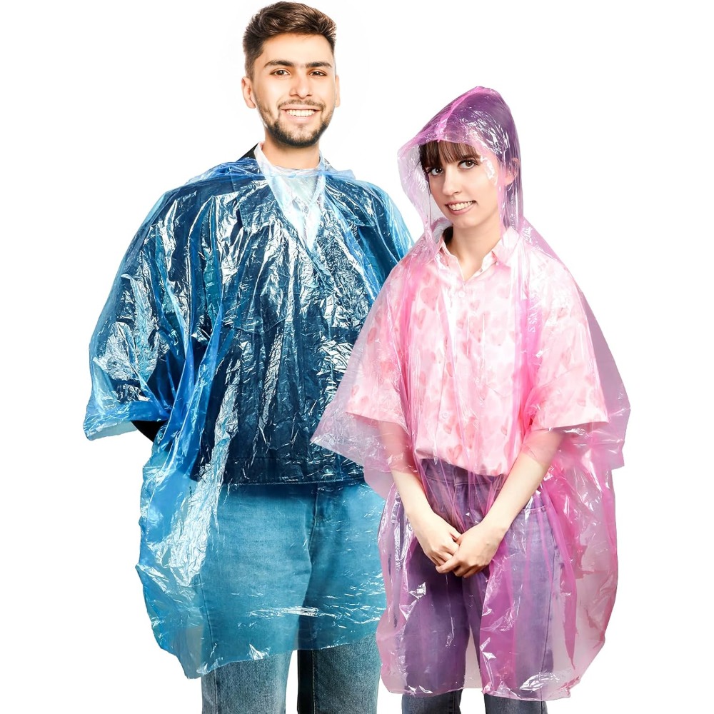 20 Pack Disposable Rain Poncho - Emergency Poncho Rain 评论和价格