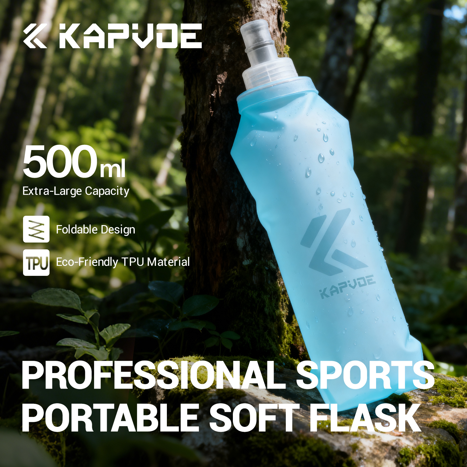 Kapvoe Soft Water Bottle Foldi - Water Bag Collapsible 评论和价格