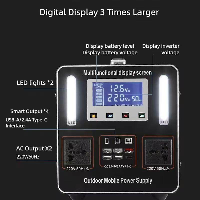 220V LiFePO4 Portable Power St - Solar Emergency Charger 评论和价格