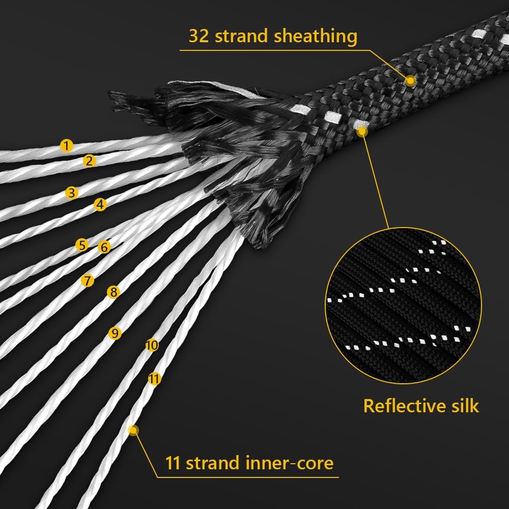 4mm Reflective Paracord Rope,  - Para Cord 1000Ft 评论和价格