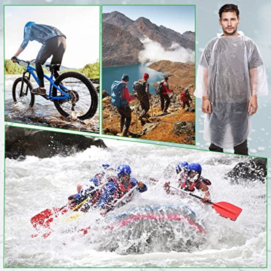 150 Pcs Disposable Rain Poncho - Emergency Poncho Rain 评论和价格
