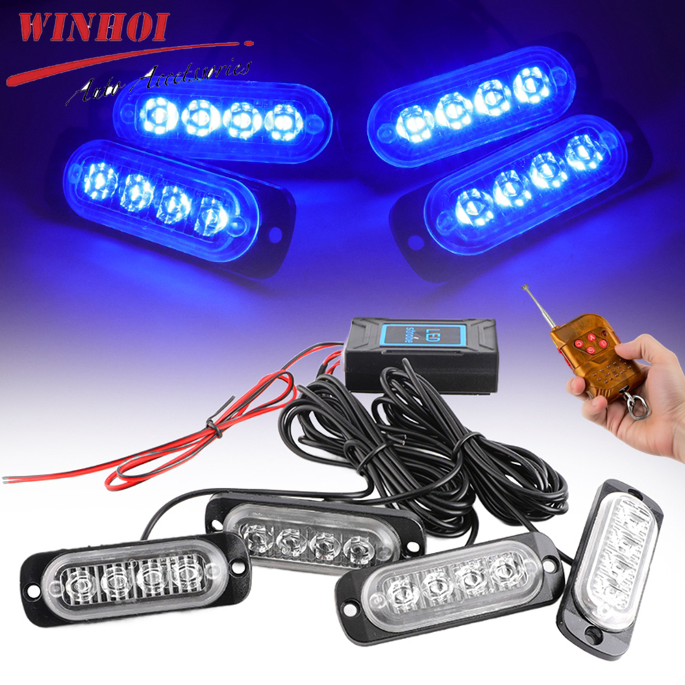 Wireless Grille Police Lights  - Sos Light Strobe 评论和价格