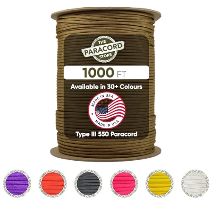 Type III 550 Paracord - 1000 F - Para Cord 1000Ft 评论和价格