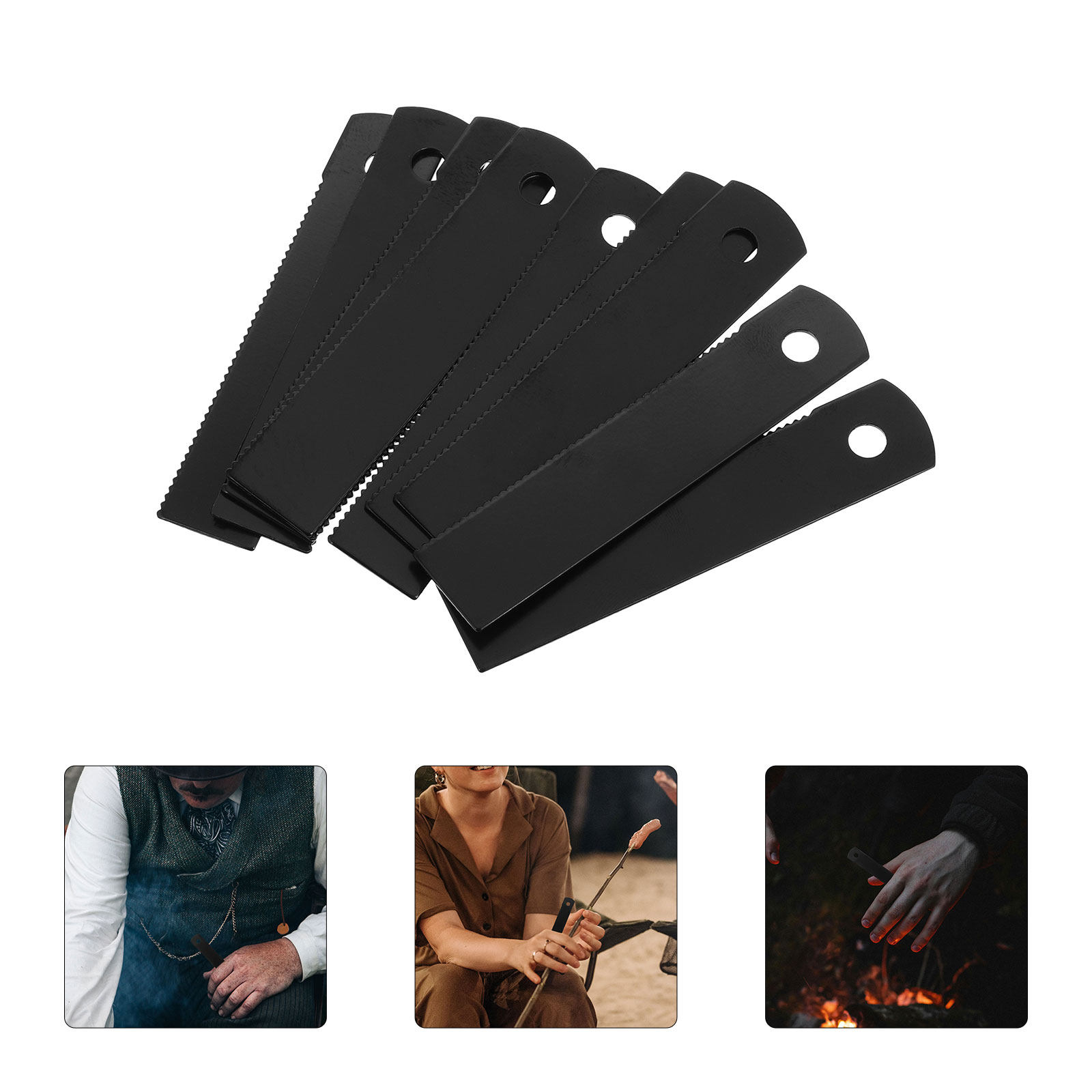 10Pcs Serrated Flint Fire Scra - Fire Starting Kit 评论和价格