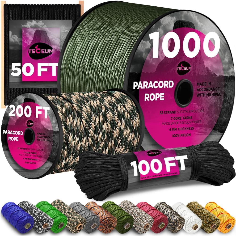 750 lb Paracord Rope 1000ft/20 - Para Cord 1000Ft 评论和价格