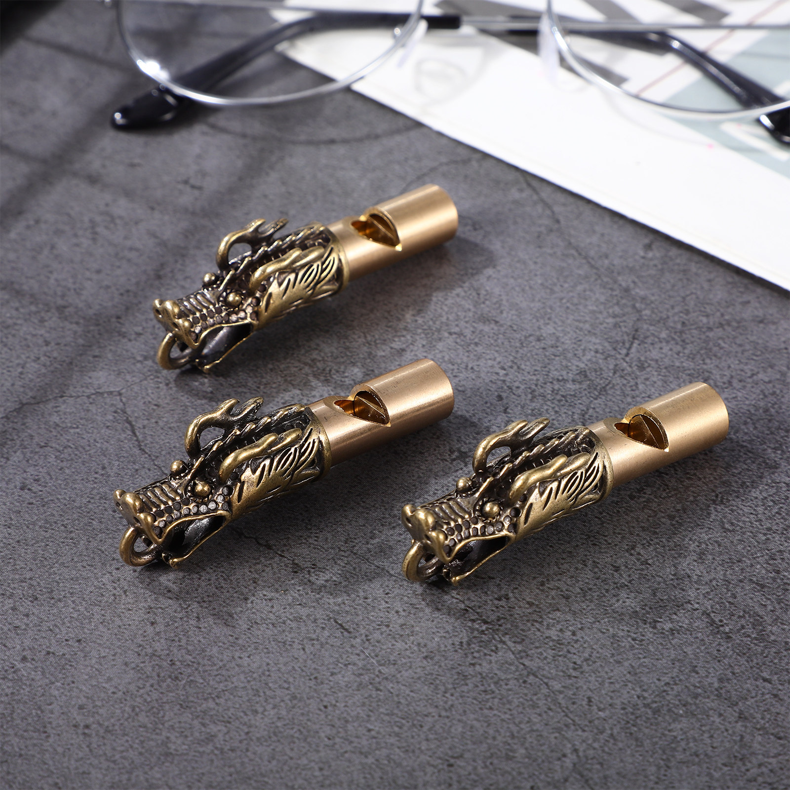 3Pcs Dragon Keychain Whistles  - Emergency Whistle Loud 评论和价格