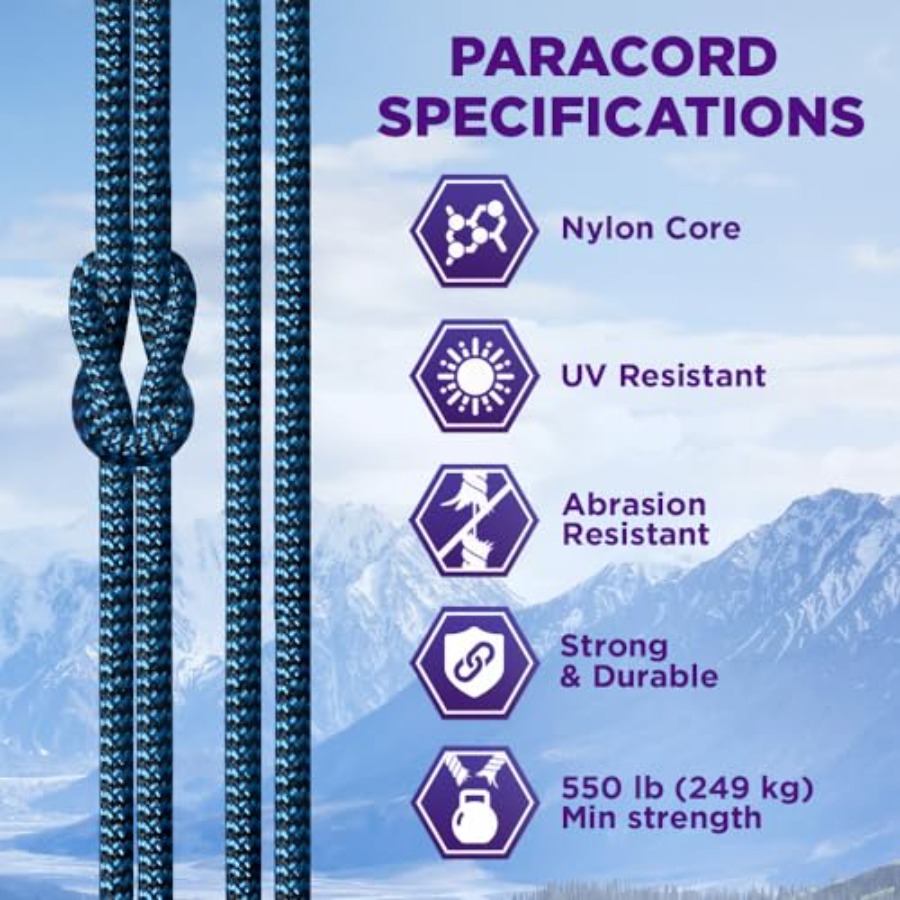 Reflective Paracord Rope 1000  - Para Cord 1000Ft 评论和价格
