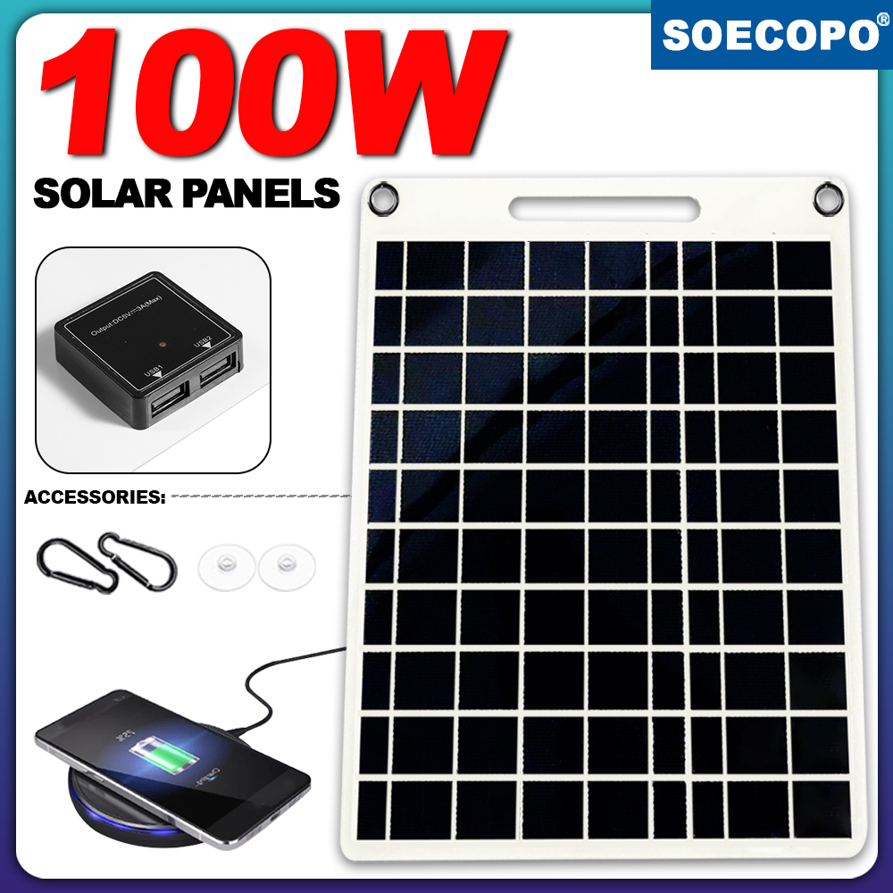 100W Waterproof Solar Panel Po - Solar Emergency Charger 评论和价格